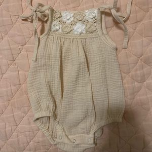 Like new wild wawa crochet flowers bubble onsie